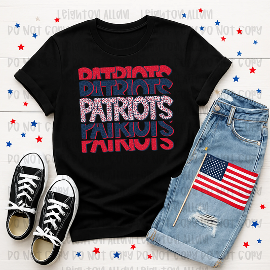 Faith Academy Stacked Patriots Spirit Tee