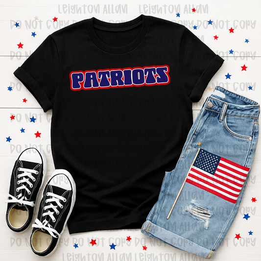Faith Academy Retro Block Patriots Spirit Tee