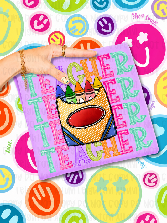 Teacher stacked crayon Shirt | Back to School Shirt | Teacher Shirt | First Day of School Tee | Teacher gift | Teacher Appreciation (Copy)