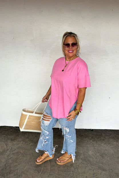 PREORDER: Blakeley Spring Joey Washed Cotton Boyfriend Tee