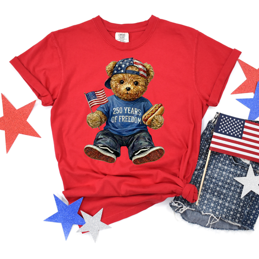 Patriotic Teddy Graphic Tee