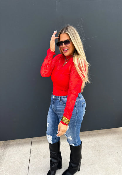 Valentine Roxy Lace Top in Five Colors
