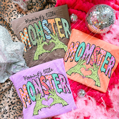 Momster or Mommy's Little monster Halloween Tshirt