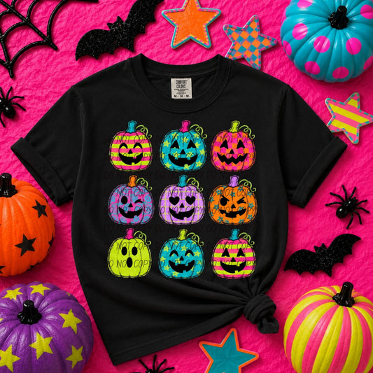 Colorful Halloween Shirt, Jack O Lantern Shirt, Pumpkin Comfort Colors Tee, Cute Spooky Season Shirt, Groovy Halloween Graphic Tee