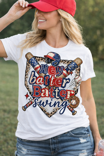 Baseball Mom Shirt Hey batter batter Tee | Baseball Family Shirts | Game Day Mom Tee | Baseball Sister Dad Matching Shirts