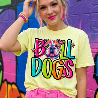 Friday Night Neon Mascot Spirit Wear Graphic Tee 106 Mascots Available