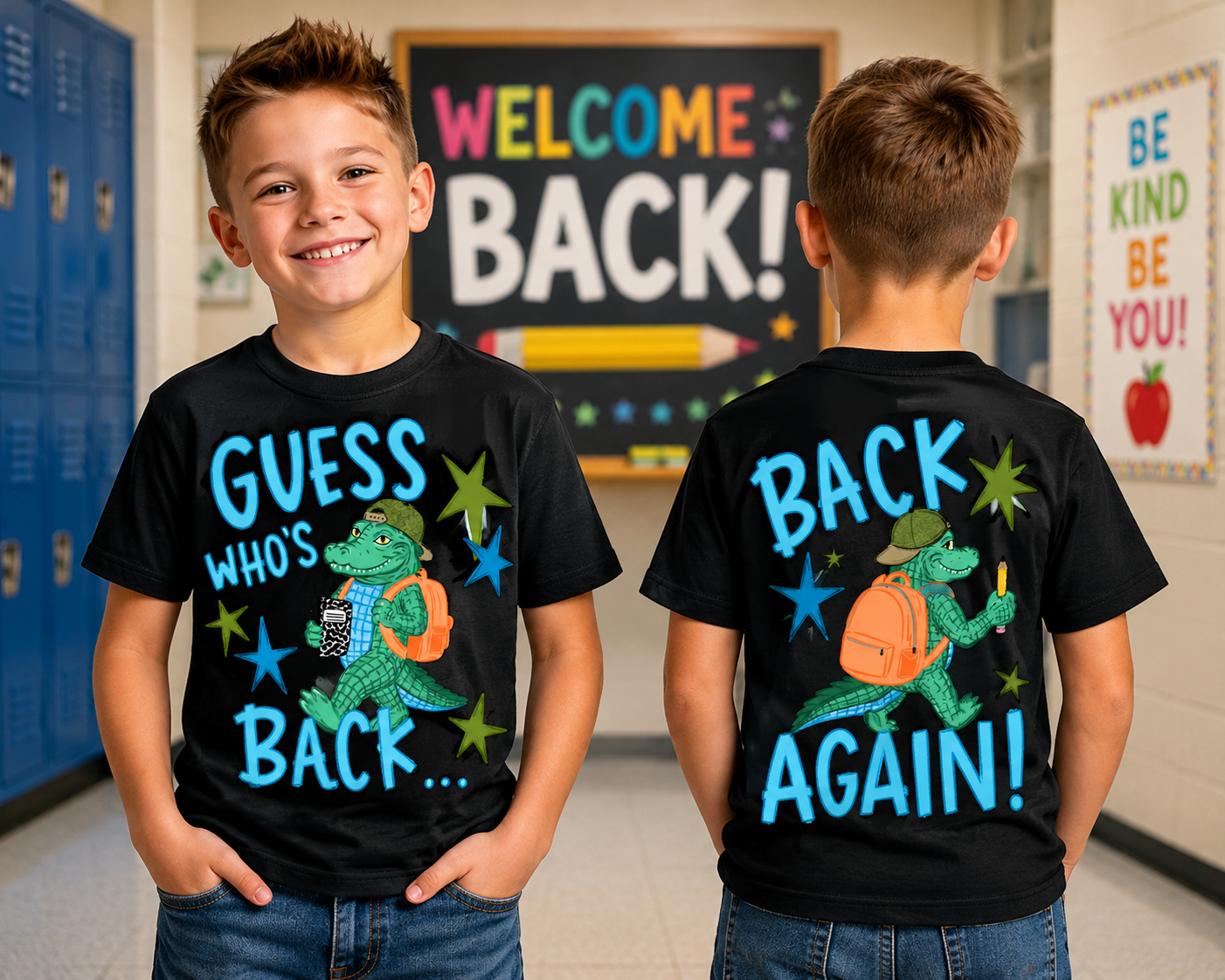 Guess Who’s Back / Back Again Gator Back-to-School Tee | Youth & Adult Graphic Shirt