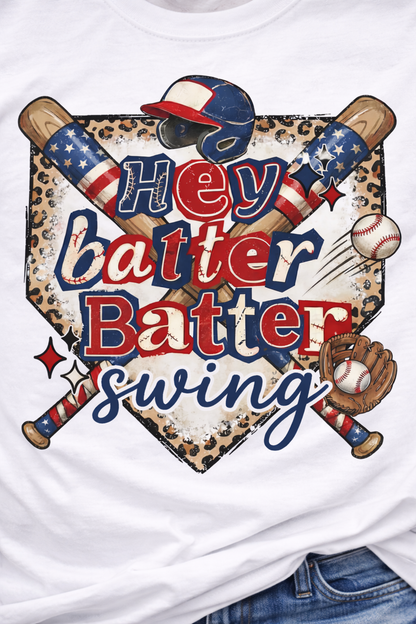 Baseball Mom Shirt Hey batter batter Tee | Baseball Family Shirts | Game Day Mom Tee | Baseball Sister Dad Matching Shirts