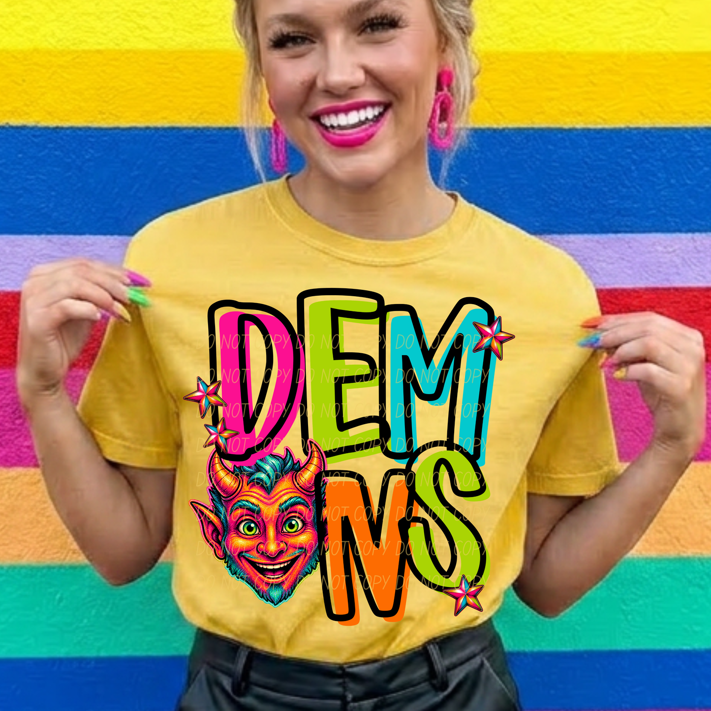 Friday Night Neon Mascot Spirit Wear Graphic Tee 106 Mascots Available
