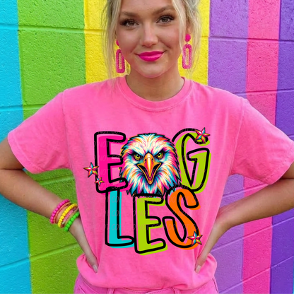 Friday Night Neon Mascot Spirit Wear Graphic Tee 106 Mascots Available
