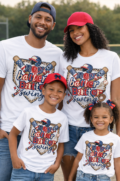 Baseball Mom Shirt Hey batter batter Tee | Baseball Family Shirts | Game Day Mom Tee | Baseball Sister Dad Matching Shirts