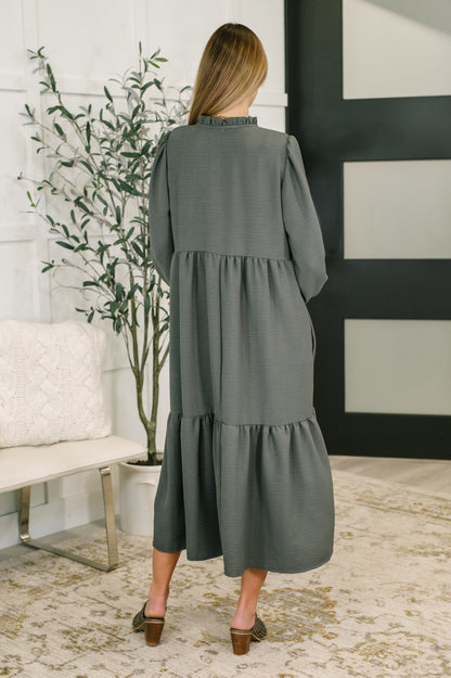 Every Single Touch V-Neck Tiered Dress