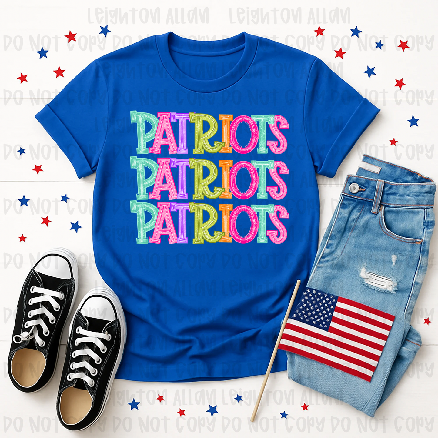 Faith Academy Patriots Pastel Stack Spirit Tee