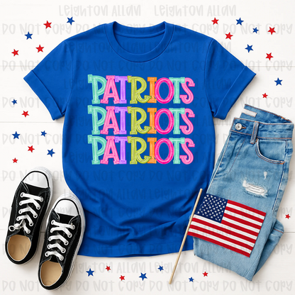 Faith Academy Patriots Pastel Stack Spirit Tee