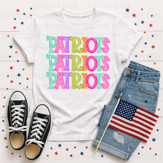 Faith Academy Patriots Pastel Stack Spirit Tee