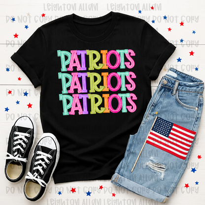 Faith Academy Patriots Pastel Stack Spirit Tee