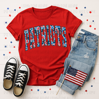 Faith Academy Patriots Camo Varsity Spirit Tee