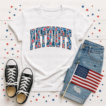 Faith Academy Patriots Camo Varsity Spirit Tee
