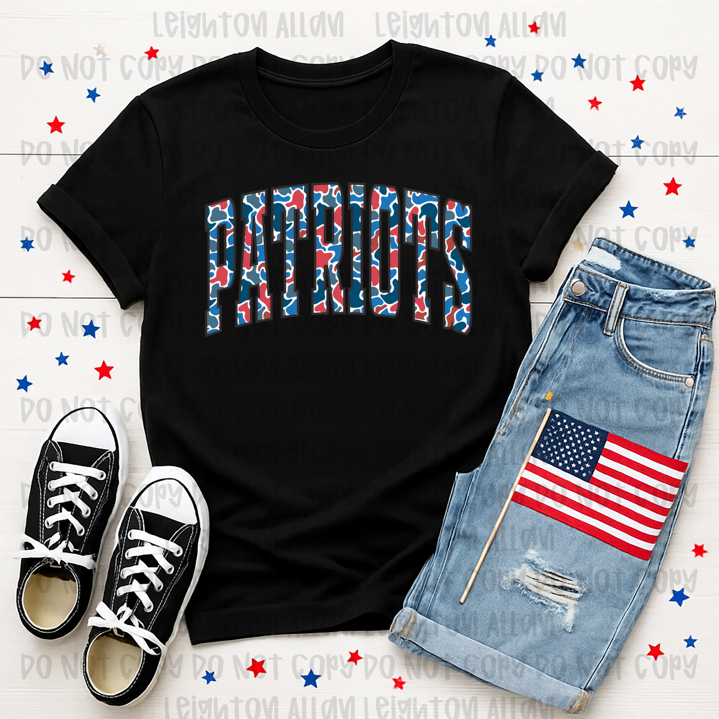Faith Academy Patriots Camo Varsity Spirit Tee
