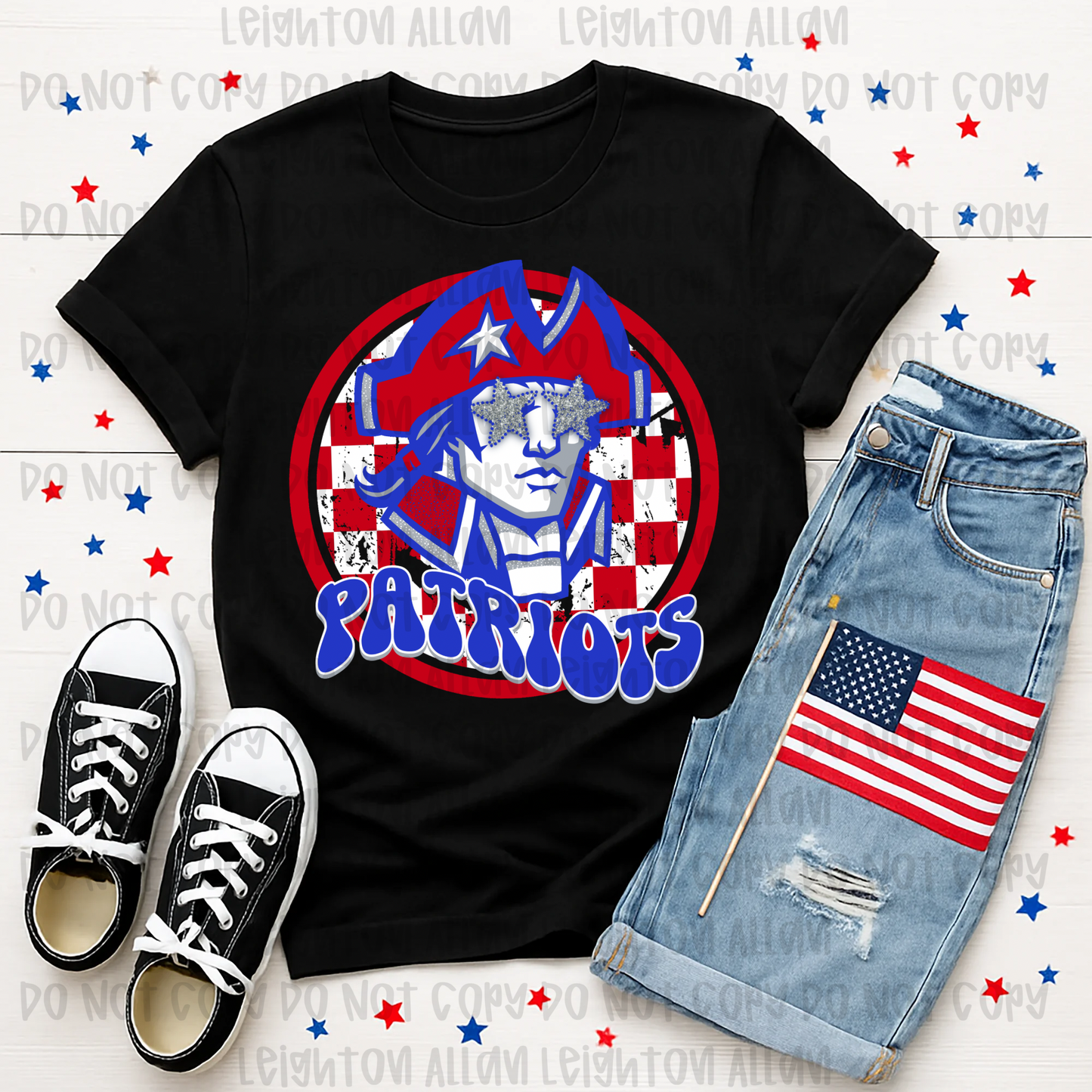 Faith Academy Retro Patriot Mascot Spirit Tee