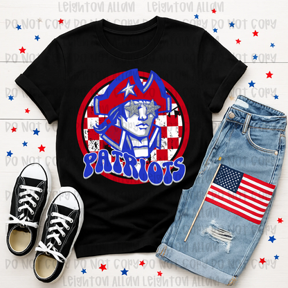 Faith Academy Retro Patriot Mascot Spirit Tee
