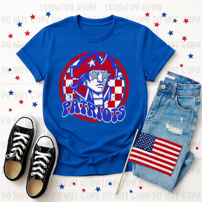 Faith Academy Retro Patriot Mascot Spirit Tee
