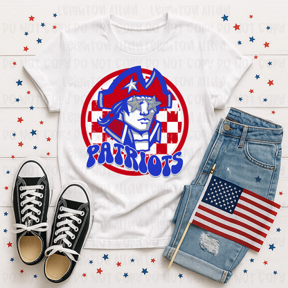Faith Academy Retro Patriot Mascot Spirit Tee