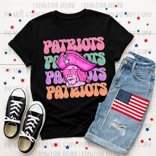 Faith Academy Retro Pastel Patriot Mascot Spirit Tee