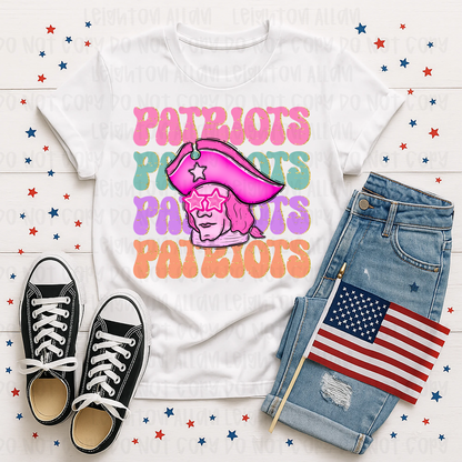 Faith Academy Retro Pastel Patriot Mascot Spirit Tee