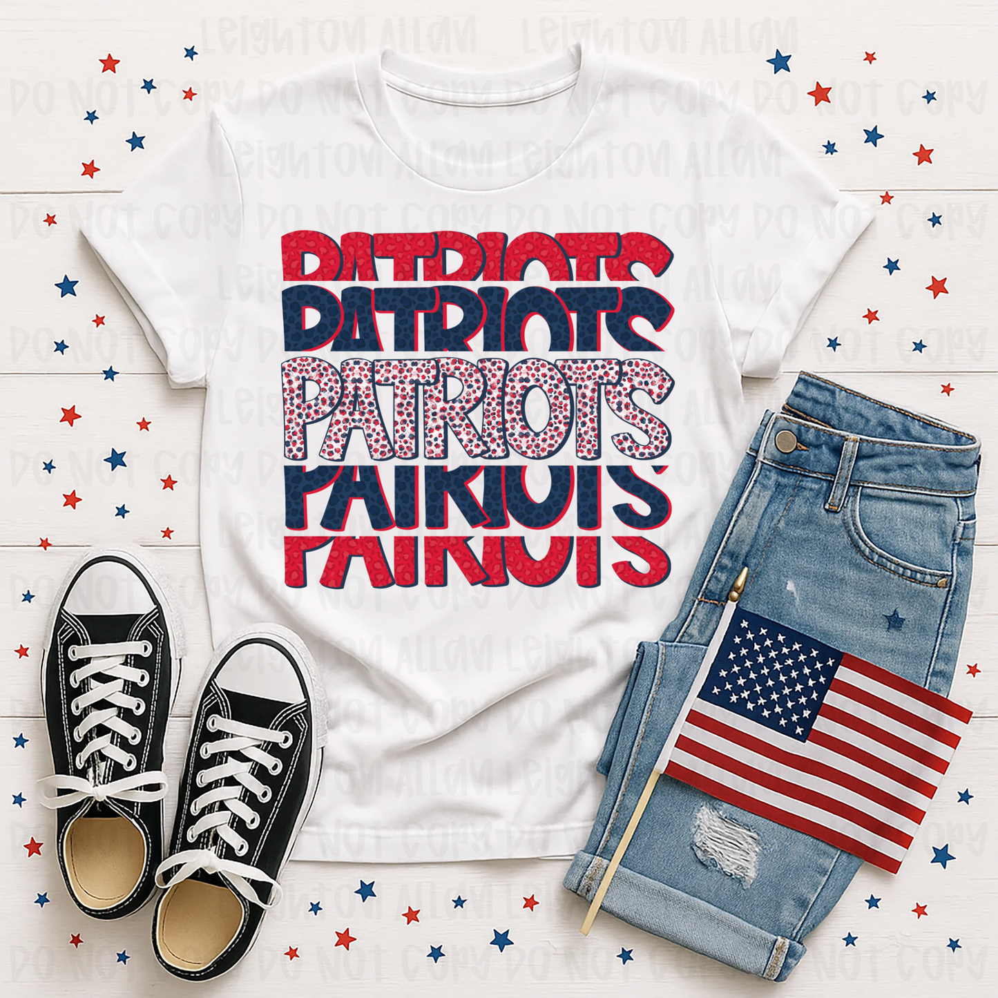 Faith Academy Stacked Patriots Spirit Tee