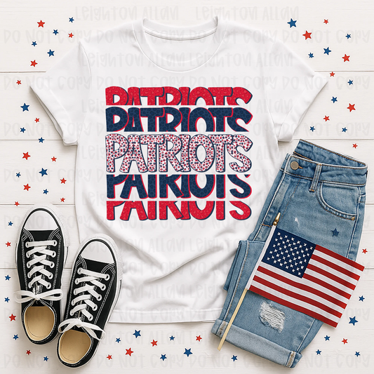 Faith Academy Stacked Patriots Spirit Tee