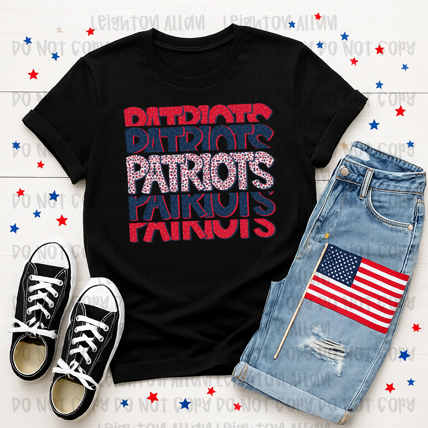 Faith Academy Stacked Patriots Spirit Tee