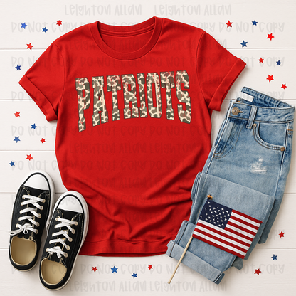 Desert Camo Patriots Varsity Spirit Tee