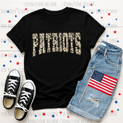 Desert Camo Patriots Varsity Spirit Tee