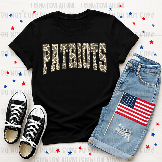 Faith Academy Desert Camo Patriots Varsity Spirit Tee