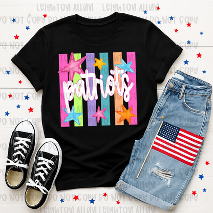 Retro Rainbow Patriots Spirit Tee