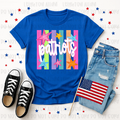 Retro Rainbow Patriots Spirit Tee
