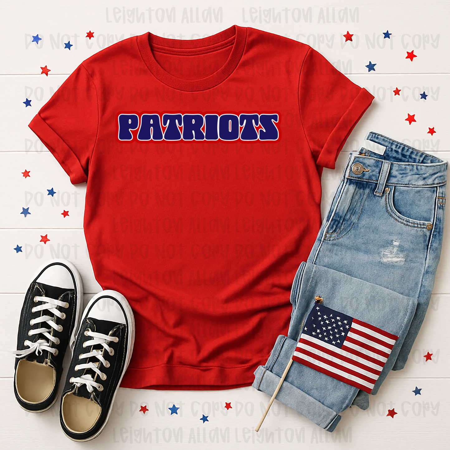 Retro Block Patriots Spirit Tee