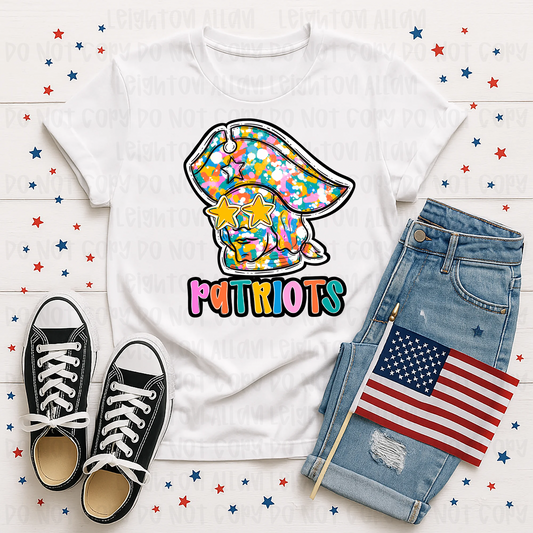 Faith Academy Color Splash Patriots Spirit Tee