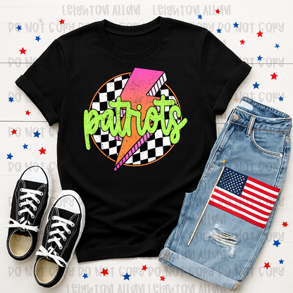 Retro Patriots Lightning Bolt Spirit Tee