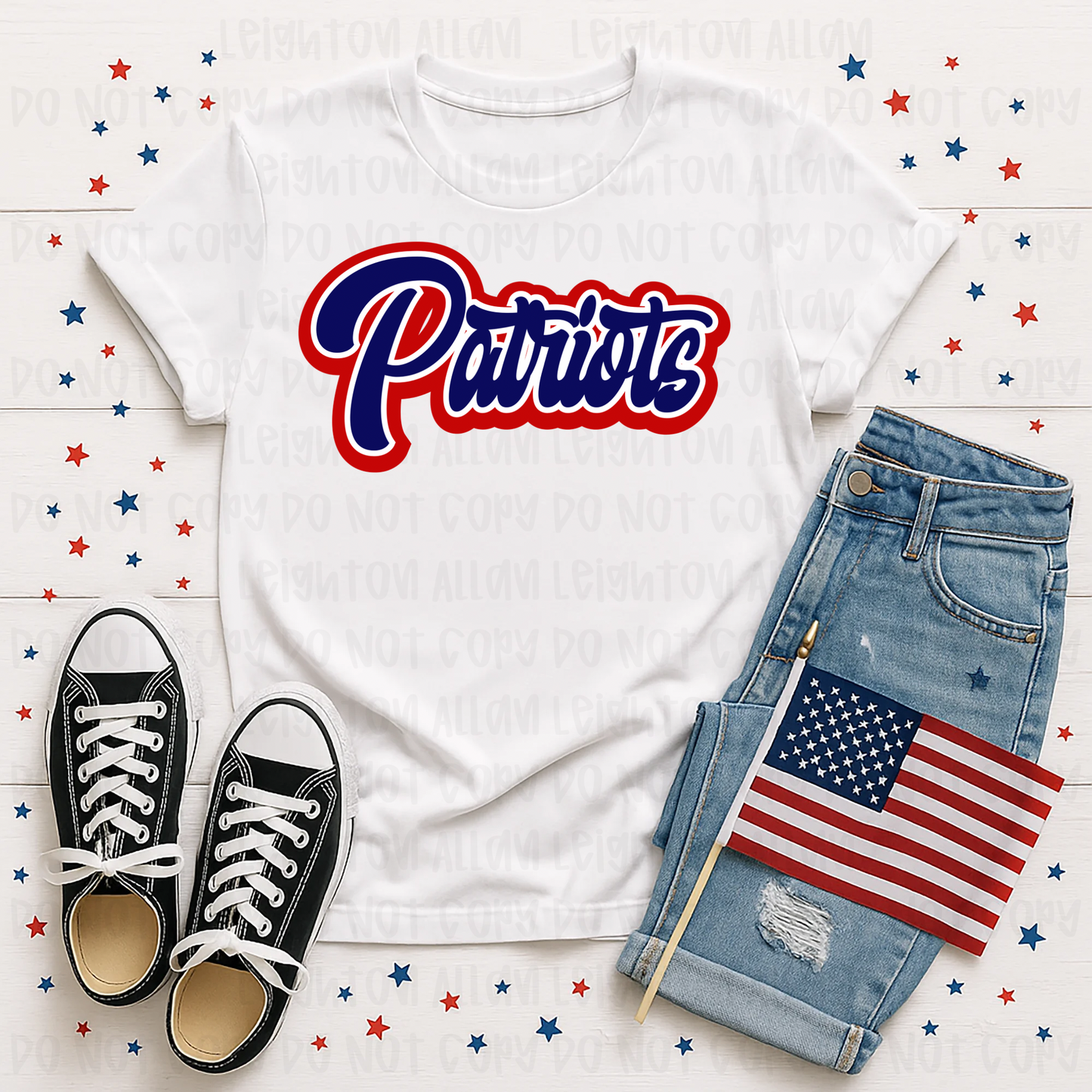 Patriots Bold Script Spirit Tee