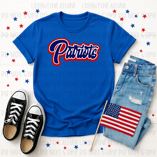 Faith Academy Patriots Bold Script Spirit Tee
