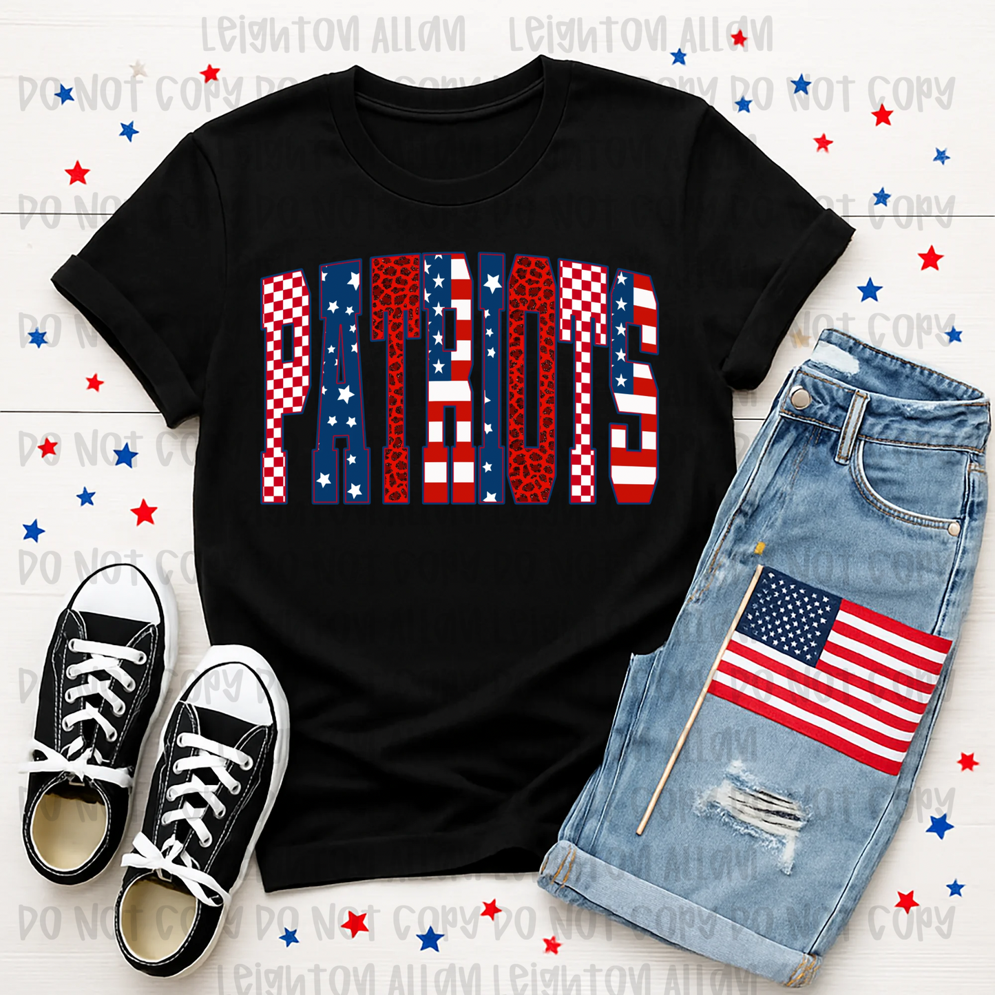 Patriots Americana Patchwork Spirit Tee