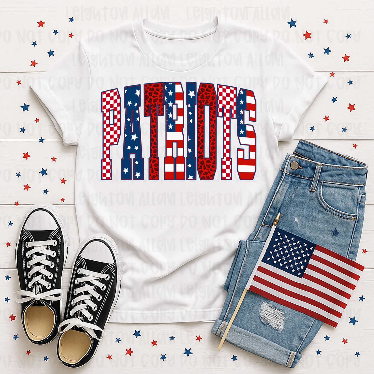 Patriots Americana Patchwork Spirit Tee