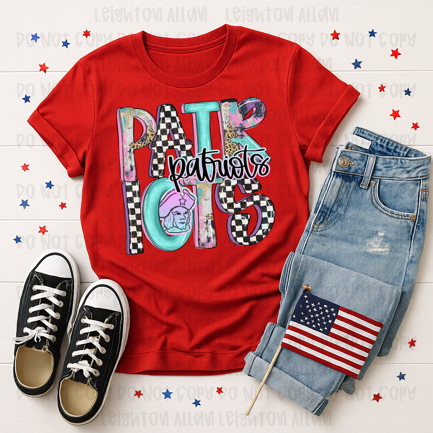 Faith Academy Patriots Patriots School Spirit Shirt | Retro Coquette Mascot Tee | Vintage Checkerboard School Pride T-Shirt