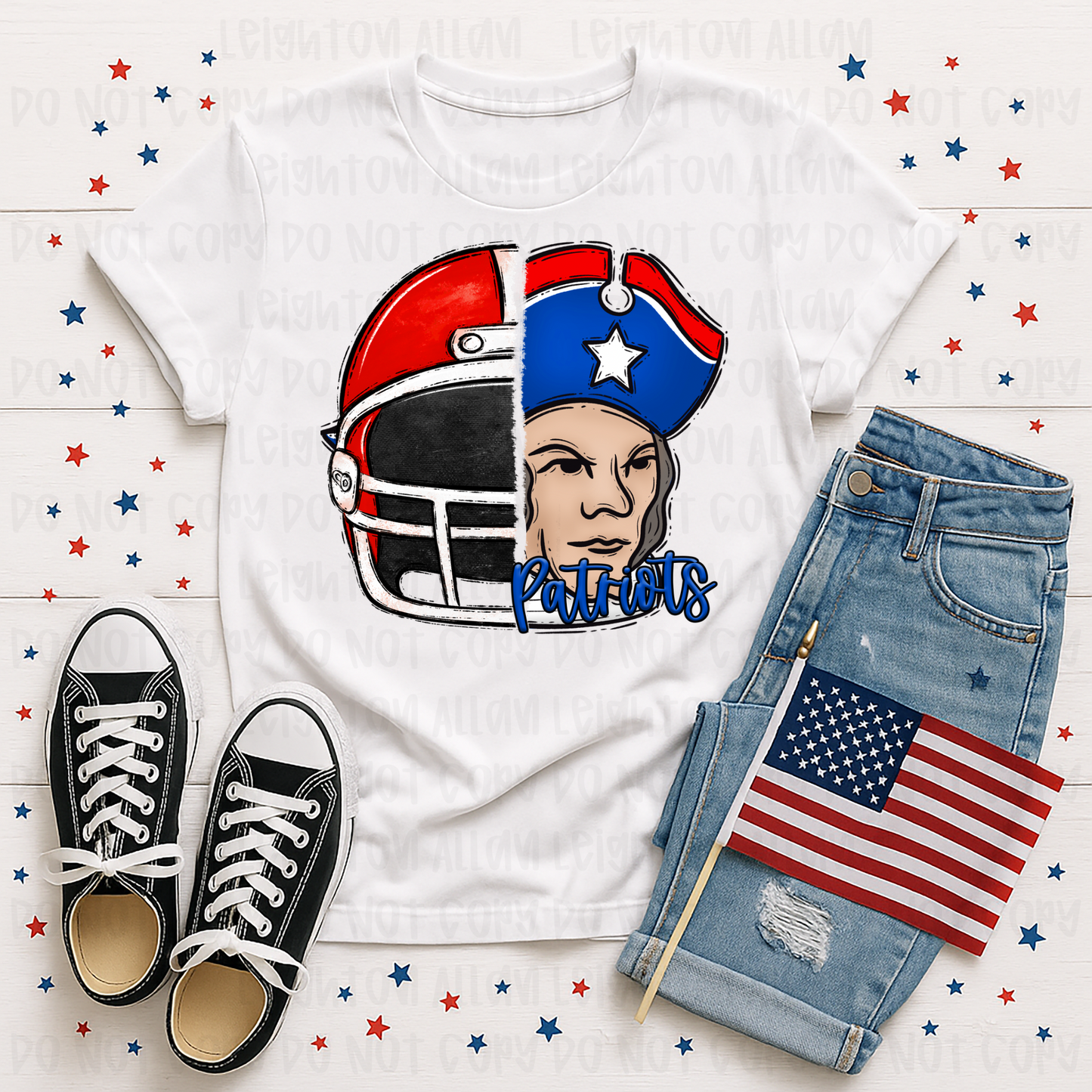 Faith Academy Patriots Patriots Football Spirit Shirt | Split Helmet Mascot Tee | School Pride Game Day T-Shirt
