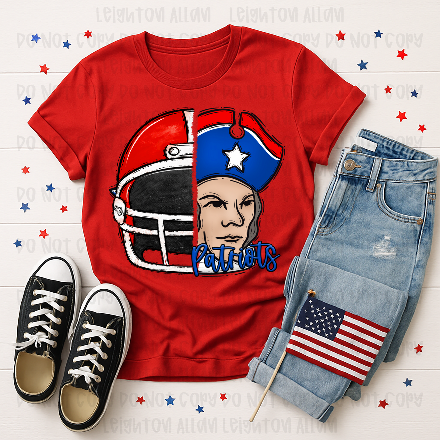 Faith Academy Patriots Patriots Football Spirit Shirt | Split Helmet Mascot Tee | School Pride Game Day T-Shirt