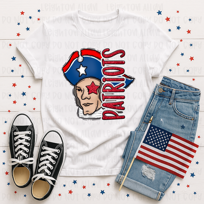 Faith Academy Patriots Glitter Mascot Spirit Shirt