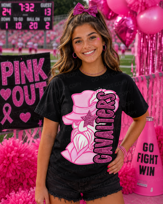 Pink Out Cavaliers Mascot Spirit Wear Tshirt