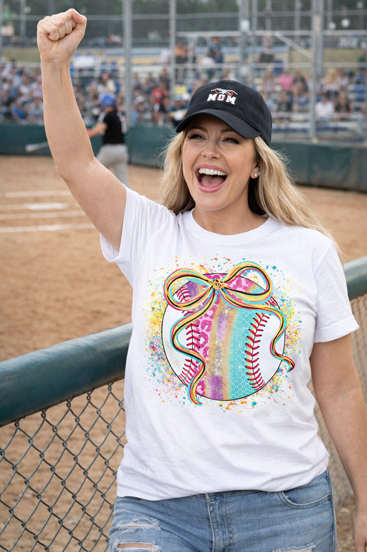 Baseball Mom Shirt Colorful Baseball Tee | Baseball Family Shirts | Game Day Mom Tee | Baseball Sister Dad Matching Shirts